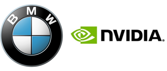 BMW and NVIDIA Logos